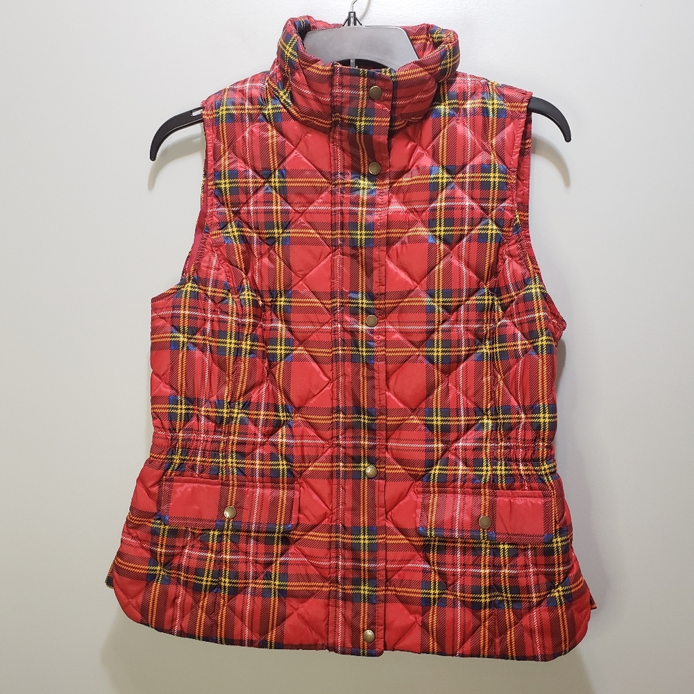 Talbots Down Puffer Vest Holiday Sz. XS EUC - Picture 9 of 10